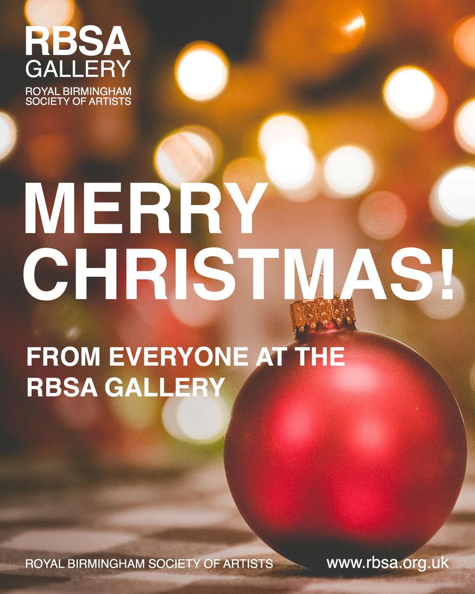 rbsagallery's tweet photo. From everyone at the RBSA Gallery, we would like to wish you all a very Merry Christmas!

#rbsagallery #merrychristmas https://t.co/2yqklZGNoW