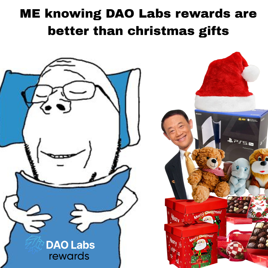 They can keep the ragebait under the tree 

I’m unwrapping Social Mining rewards instead 🎁
Also, wanting to make a good sleep from it.

Actual value > empty engagement

And that  is <a href="/TheDAOLabs/">DAO Labs</a>  

Merry Christmas everyone! 

#SocialMining