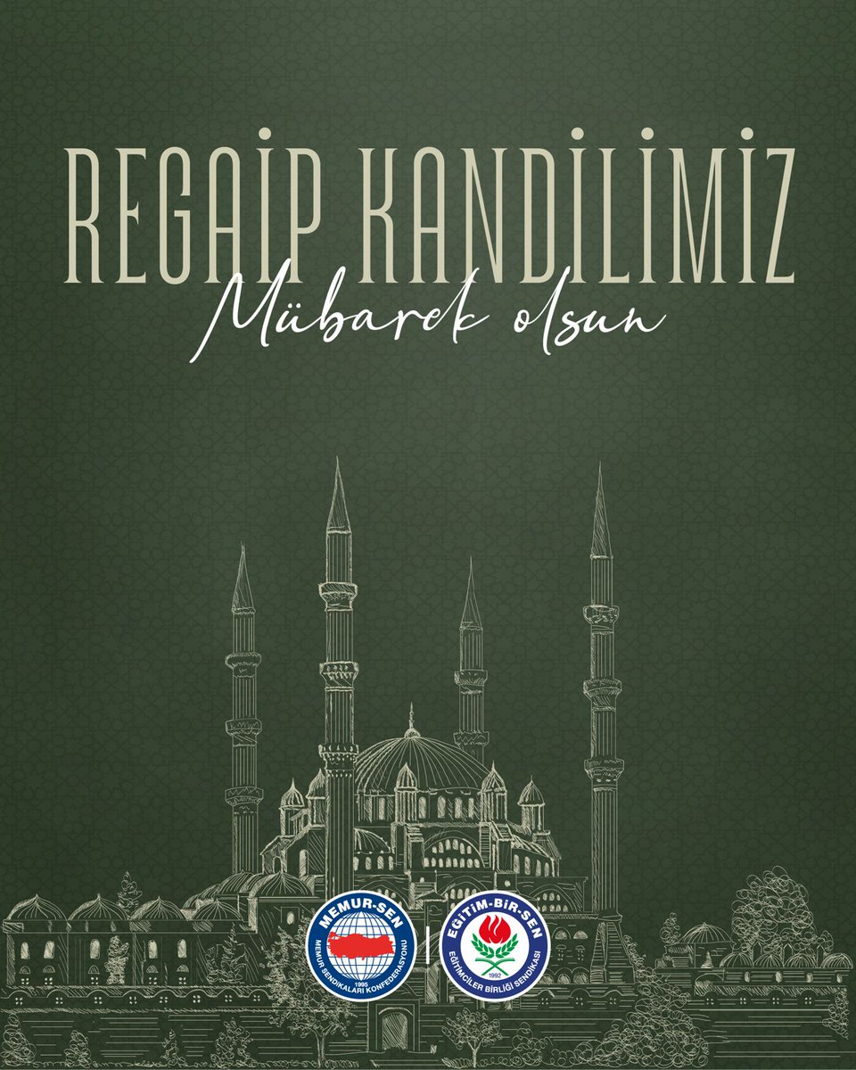 Rahmet, mağfiret ve bereket iklimine açılan mübarek üç ayların içinde Regaip Kandili’ne ulaşmanın huzur ve bereketini yaşıyoruz.

Bu mübarek gecenin tüm mazlum coğrafyalar için umut, İslam ümmeti için birlik ve dirlik, insanlık için adalet ve esenliğe vesile olmasını niyaz