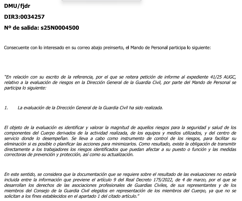 Ante esta situación, presenté un escrito para que me informaran si el resto de edificios estaban evaluados y el acceso a esa evaluación.
Como no contestaban, 6 meses después reiteré la solicitud y me contestan que están evaluados, pero que no me dan acceso (no vaya a ser...)⬇️