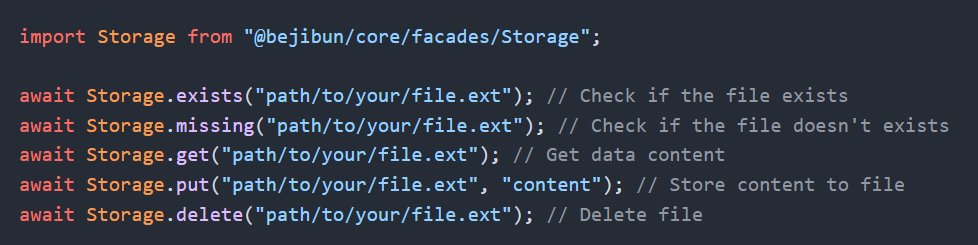 bjbnframework's tweet image. Update : @bejibun/core v0.1.64

What's New :
File Storage

A filesystem facade, with built-in disk management including disks configuration and build disk at runtime.

For more details :
github.com/crenata/bejibu…