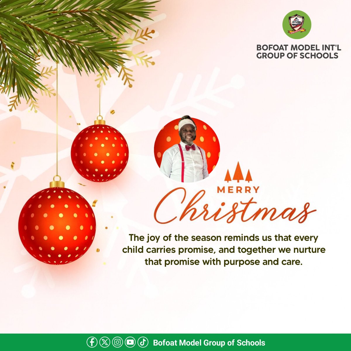 LIGHT STILL SHINES IN THE DARKNESS.

Merry Christmas to you and yours from all of us at Bofoat Model International Group of Schools, Ikare/Ugbe Akoko, Ondo State, Nigeria.

#bofoat