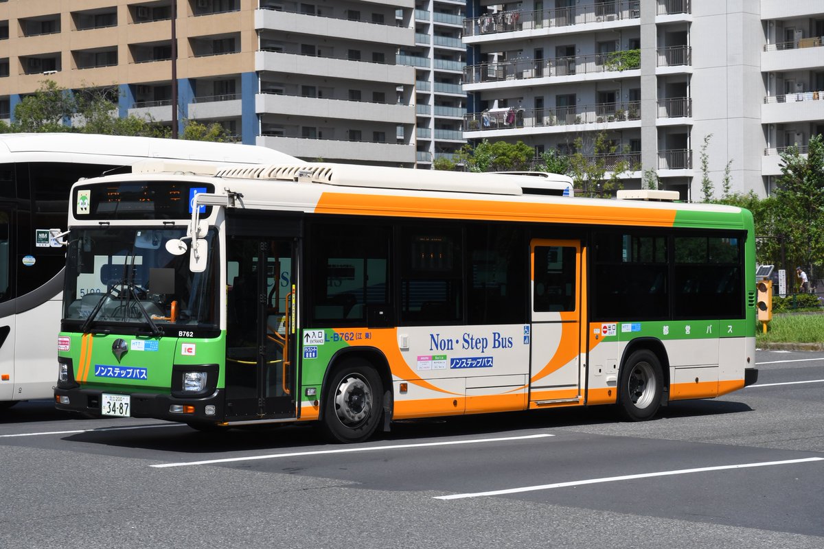 2023/7 都営バス L-B762 足立200か3487(江東) いすゞQDG-LV290N1. 深川