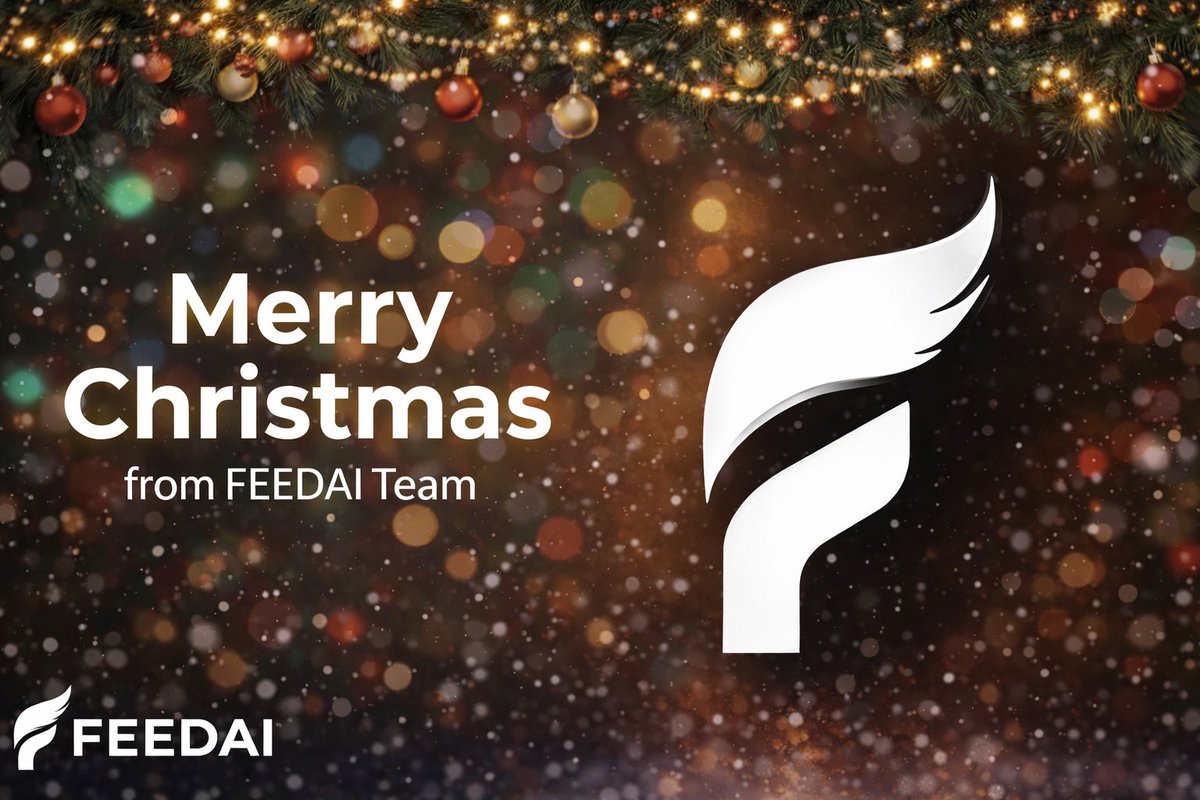 Feed_agent's tweet photo. Merry Christmas from the FEEDAI team 🎄

Thanks for being part of an impactful year filled with innovation, growth, and collaboration.

We wish you a joyful festive season and a strong, successful start to the new year.

Really happy for what’s coming next year, 
$FEEDAI V2 😮‍💨 https://t.co/kF5geizgqy