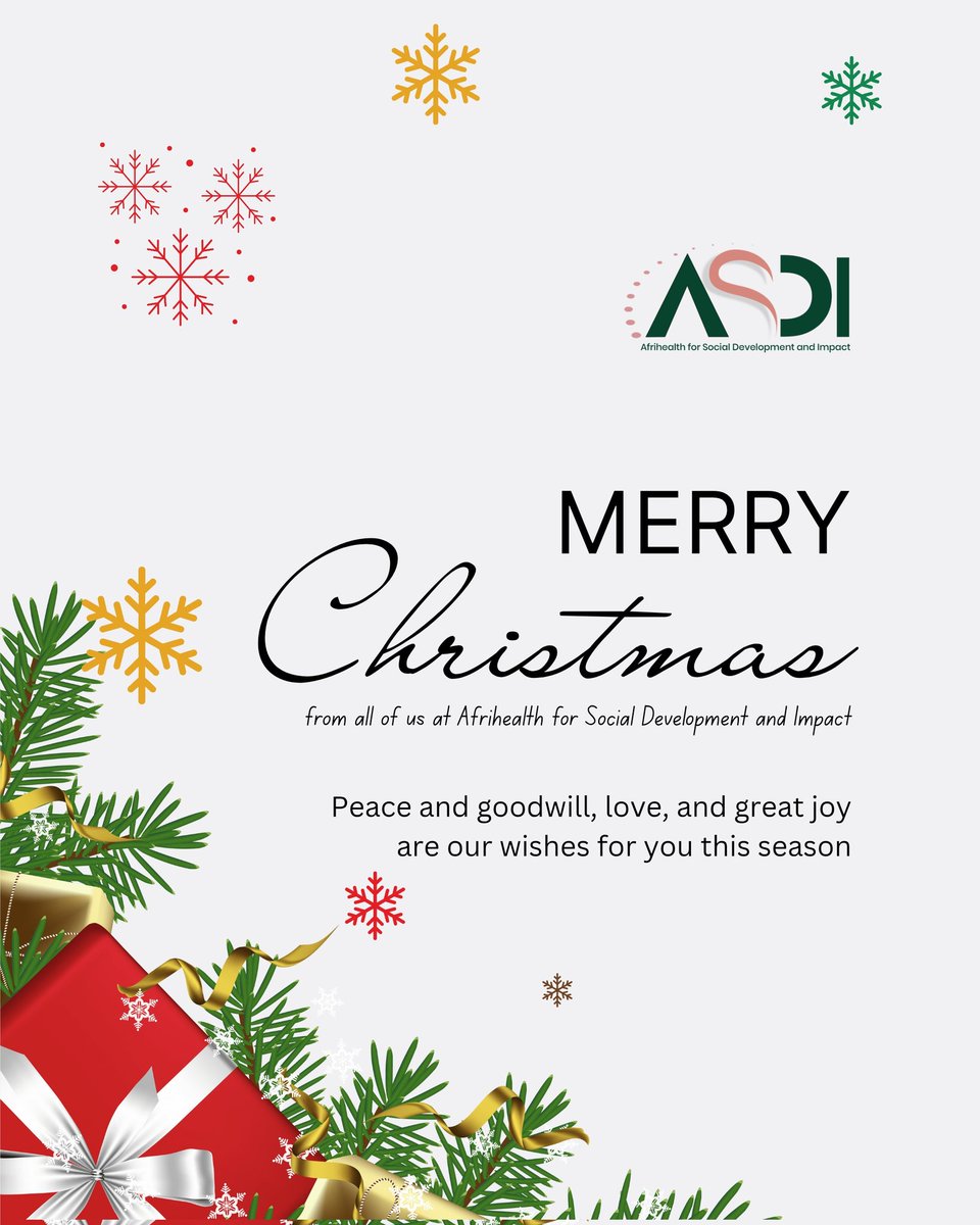 ASDImpact's tweet photo. A very merry Christmas from all of us at Afrihealth for Social Development and Impact 

@ASDImpact https://t.co/5wNwtCu1Fa