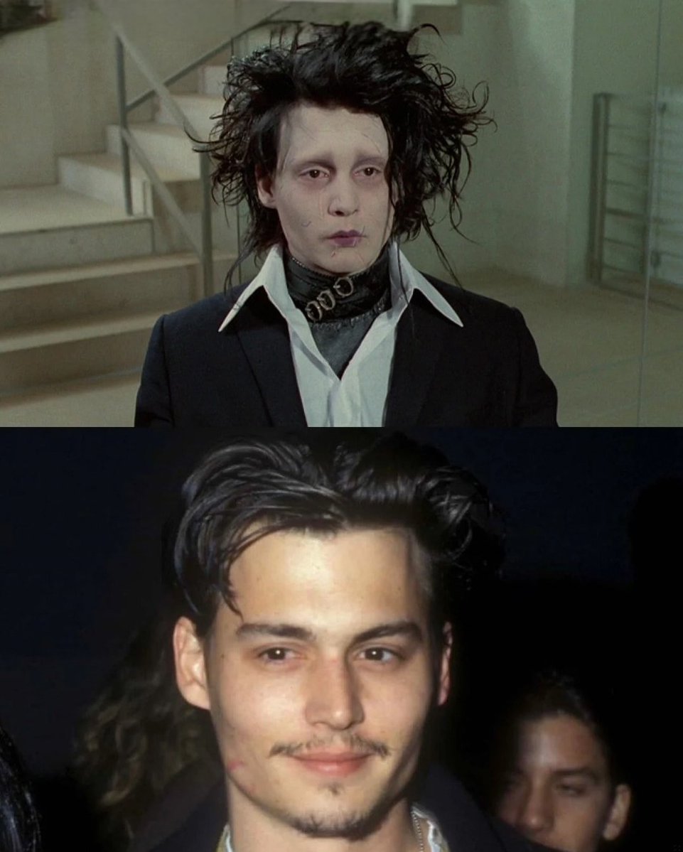 Johnny Depp's transformation into Edward Scissorhands