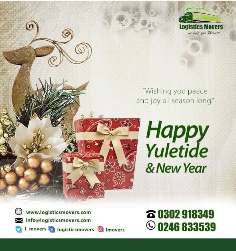 l_movers's tweet photo. Compliments of the Season.
May this season &amp; your New Year be full of growth and good health. Warm wishes from us all at Logistics Movers. 

Logistics Movers...... We help you relocate. https://t.co/RFEN2GKvV4