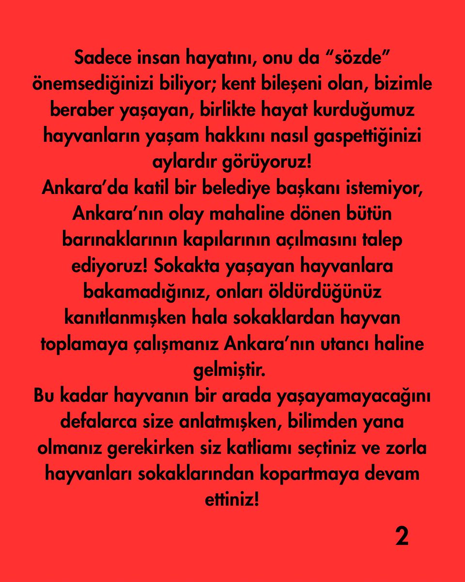 Hayvan, Yaşam, Özgürlük İnisiyatifi tweet media