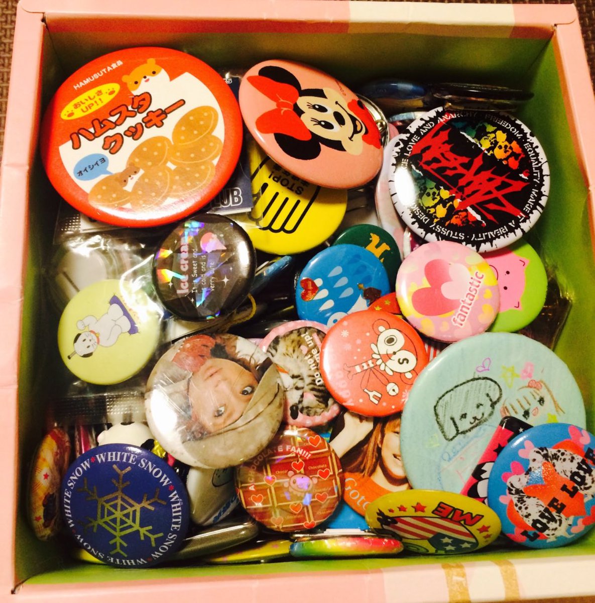 小学生の頃集めてた缶バッジの写メが出てきたwwwww GALS!の沙夜ちゃん