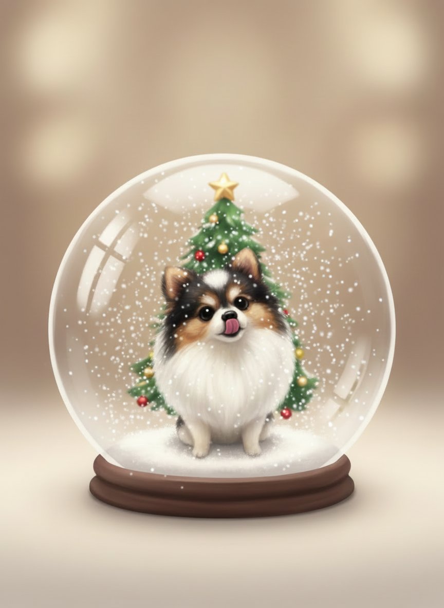 AI作 スノードーム