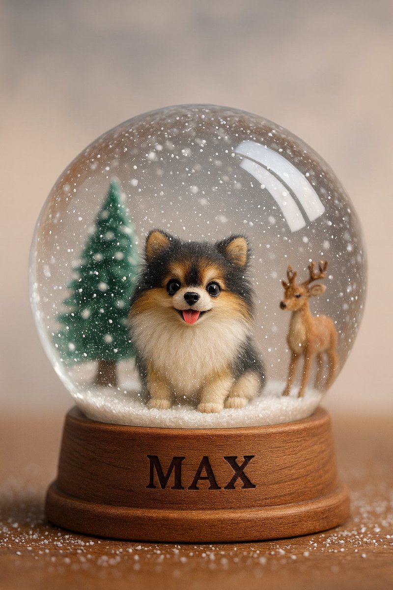 AI作 スノードーム