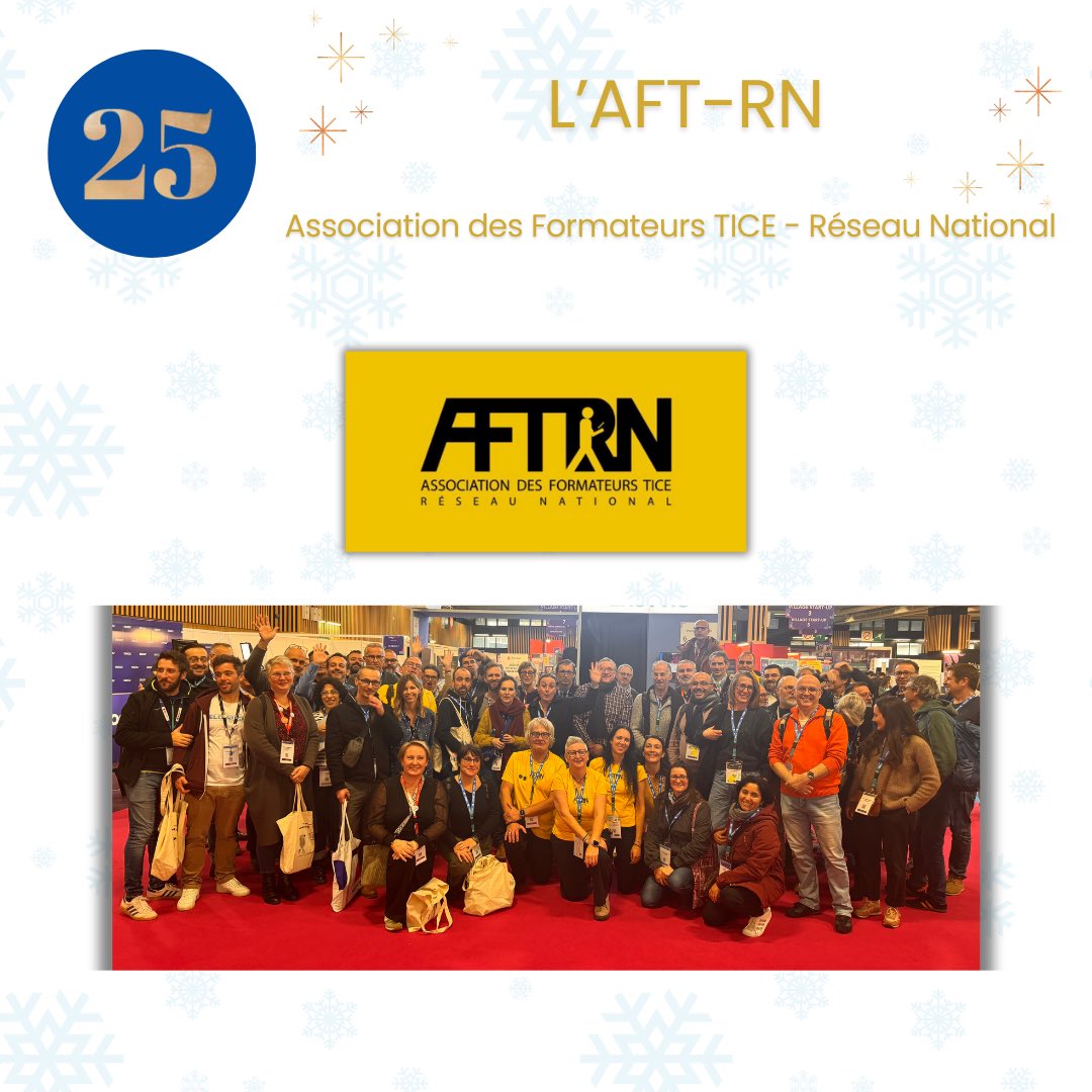 MercierRichard5's tweet photo. Pépites et coups de ❤️ des #ERUN et #RefNum @educatechexpo

✨PÉPITE 25 – AFT-RN✨

C’est Noël, pensez à vous offrir 🎁 une place au sein de la communauté AFT-RN : échanges, pratiques, et soutien autour du numérique éducatif. 
ERUN, RefNum, adhérez 😉
🔗 https://t.co/lI2Tcn84q8 https://t.co/R1gtD6N9U0