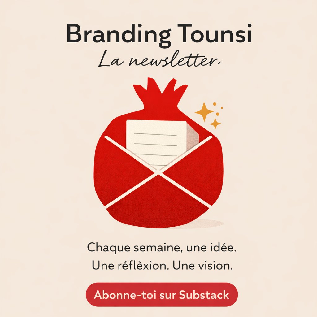 📬 #BrandingTounsi, ça continue aussi par écrit. Inscris-toi à notre newsletter pour être informé de nos prochaines rencontres et livs. substack.com/@brandingtounsi