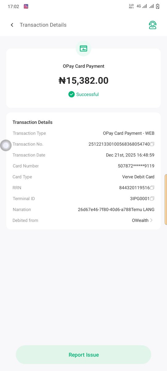 mor78749's tweet photo. @OPay_NG Pls help refund my money, I cancelled an order from Temu since 21st of this month, they've refunded my money to my bank but I haven't received the money in my account https://t.co/xOP3ZaedDq