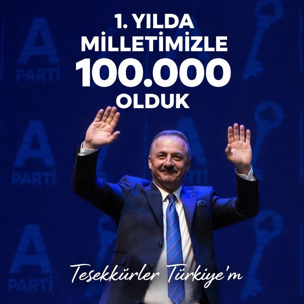 Bugün 100.000 olduk, yarın milyonlarız. Gücümüz milletin iradesi. #100000anahtar