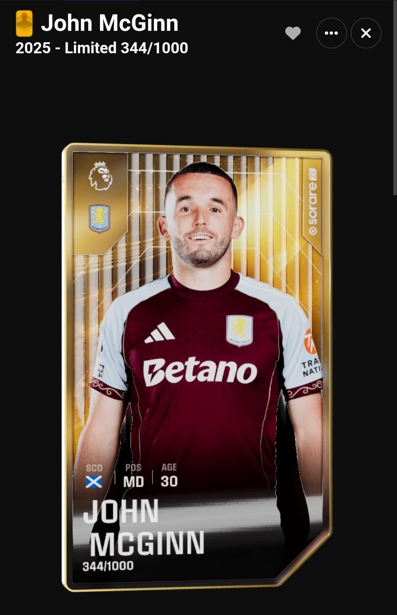Merry Christmas everyone! Cheeky Xmas morning giveaway! Win this John McGinn limited <a href="/Sorare/">Sorare</a> card!

To enter - Like, Follow &amp; Retweet.

New to Sorare? Join here - sorare.com/r/thatbudgetlad and put that Xmas money to good use!

Winner picked 10pm tonight! Good luck!