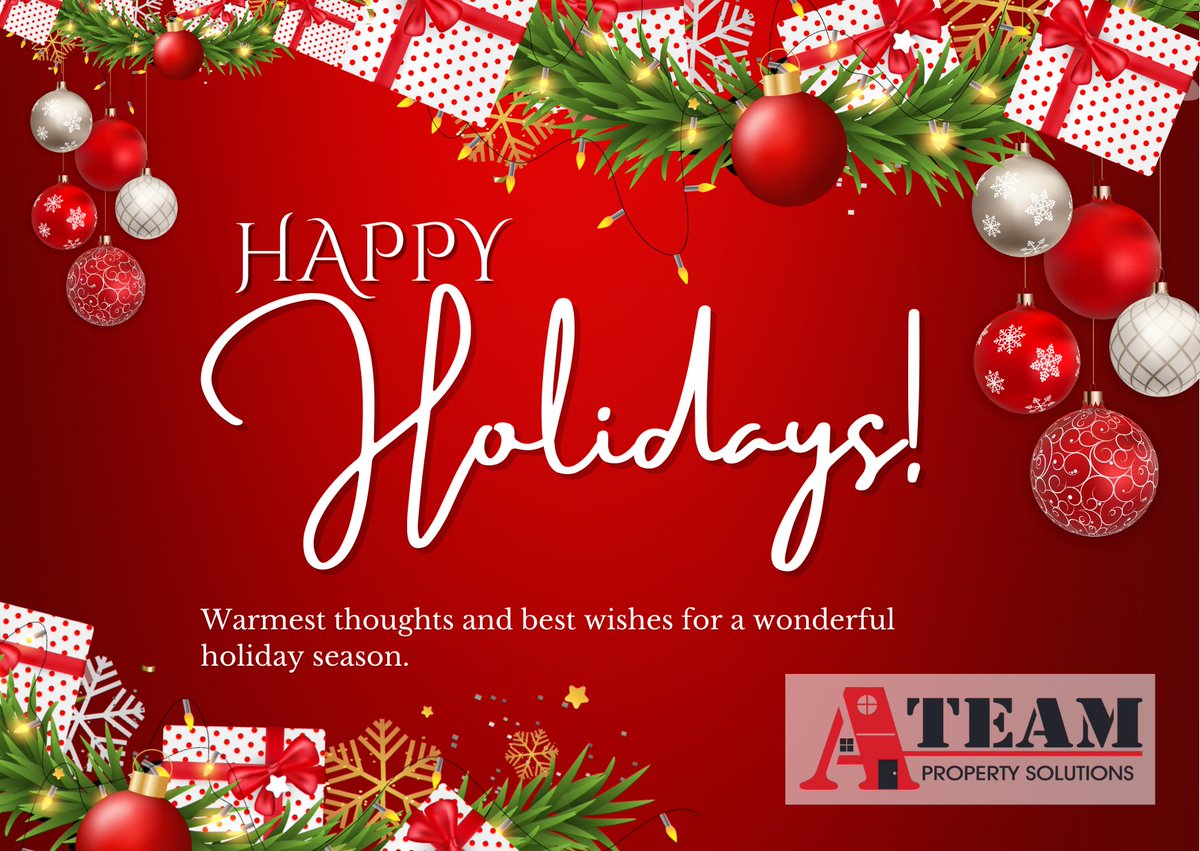ATeamMarketing's tweet photo. Happy Holidays! May this season bring clarity, momentum, and wins worth celebrating. ❄️
#InvestmentGoals #RealEstate #Investor #BuySellFixFlip #ATeamMarketing #ATeamPropertySolutions https://t.co/3gu7EUSUzV