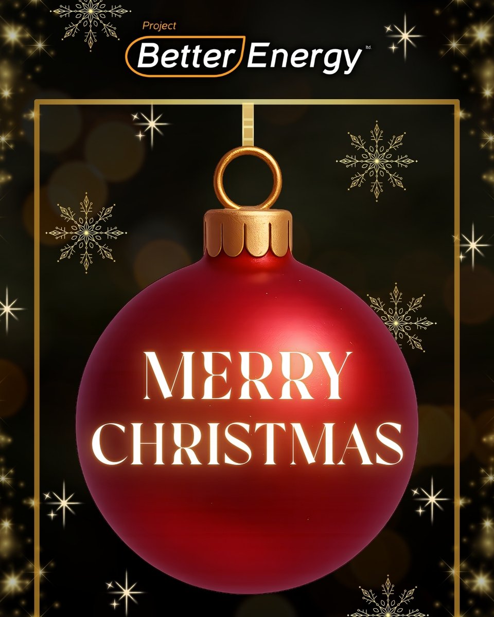 ProjectBetterE1's tweet photo. Merry Christmas from Project Better Energy! 🎄✨

We’re grateful for another great year and wish you a holiday season filled with happiness, warmth, and celebration.

#MerryChristmas #FestiveSeason  #Christmas2025 #WarmWishes https://t.co/YKMsRW29MD