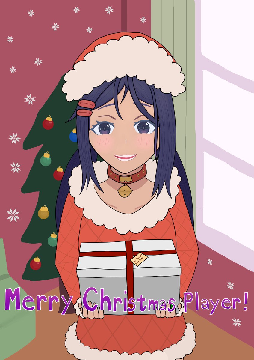 WalnutCaptain3's tweet photo. Mita gives you a gift on Christmas! #MiSide #MiSideMita #Mita #Christmas https://t.co/pVn6329jbm