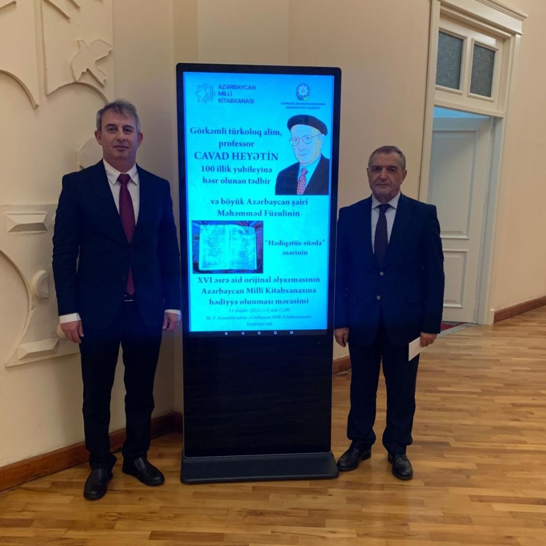 HeyetR's tweet photo. Prof. Dr. Cevad Heyet’in doğumunun 100. yıl dönümü Azerbaycan Milli Kütüphanesi tarafından düzenlenen programda anıldı. Birçok akademisyen, milletvekili ve gazetecinin katılımıyla gerçekleşen anma törenine onursal konuk olarak katıldım.
#CevadHeyet https://t.co/K8E6R84ZOr