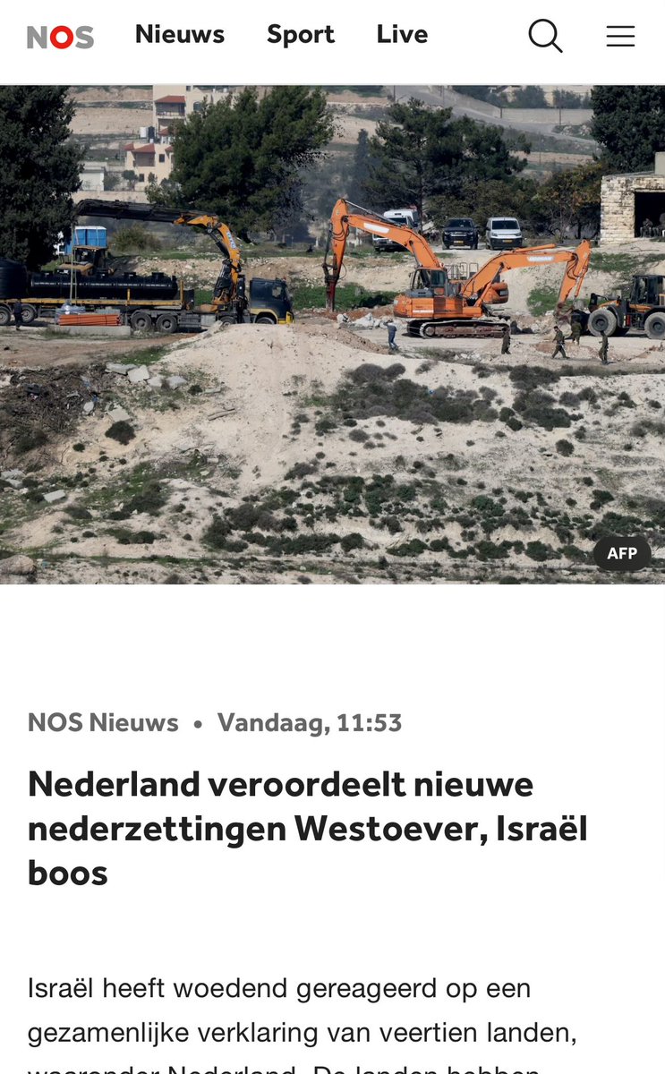 De wereld op z’n kop. Israël bezet en bouwt illegale nederzettingen en verdrijf en vermoordt Palestijnen. Krijgen ze commentaar en dan worden ze boos🤦