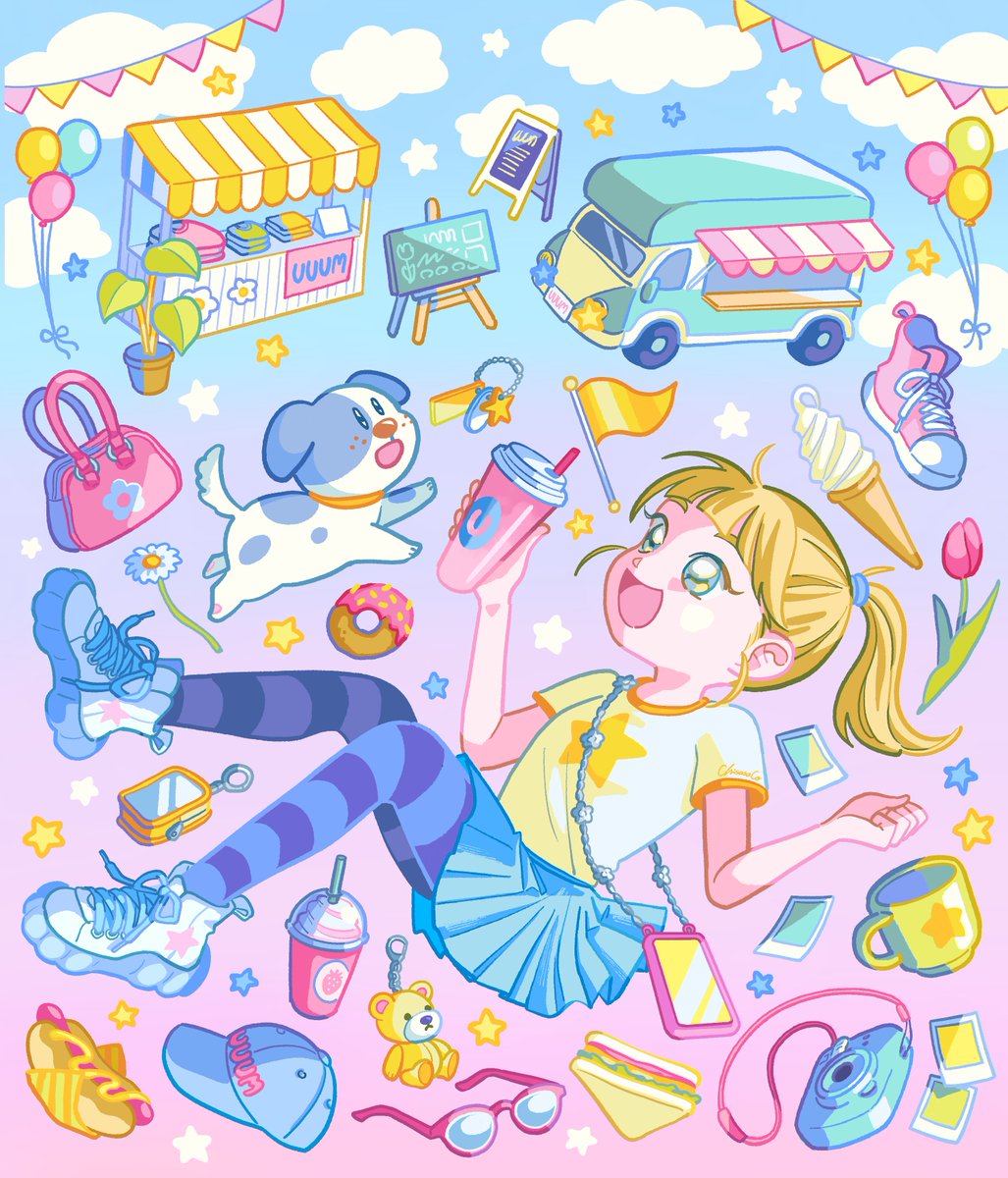 UUUM主催のイベント #クリエイターズフリマ のキービジュアルイラスト