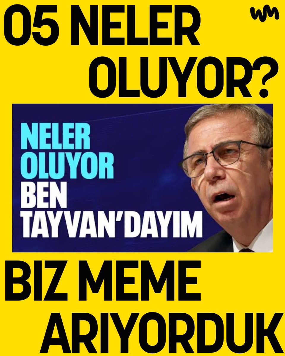 WikiMeme_tr's tweet photo. ��Neler oldu neler”

23 Mart 2025’te Ekrem İmamoğlu’nun tutuklanmasının ardından Mansur Yavaş’ın “Neler oluyor, ben Tayvan’daydım” sözleri hızla dolaşıma girerek unutulmaz bir meme’e dönüşmüştür. https://t.co/iMg76RM8Rc
