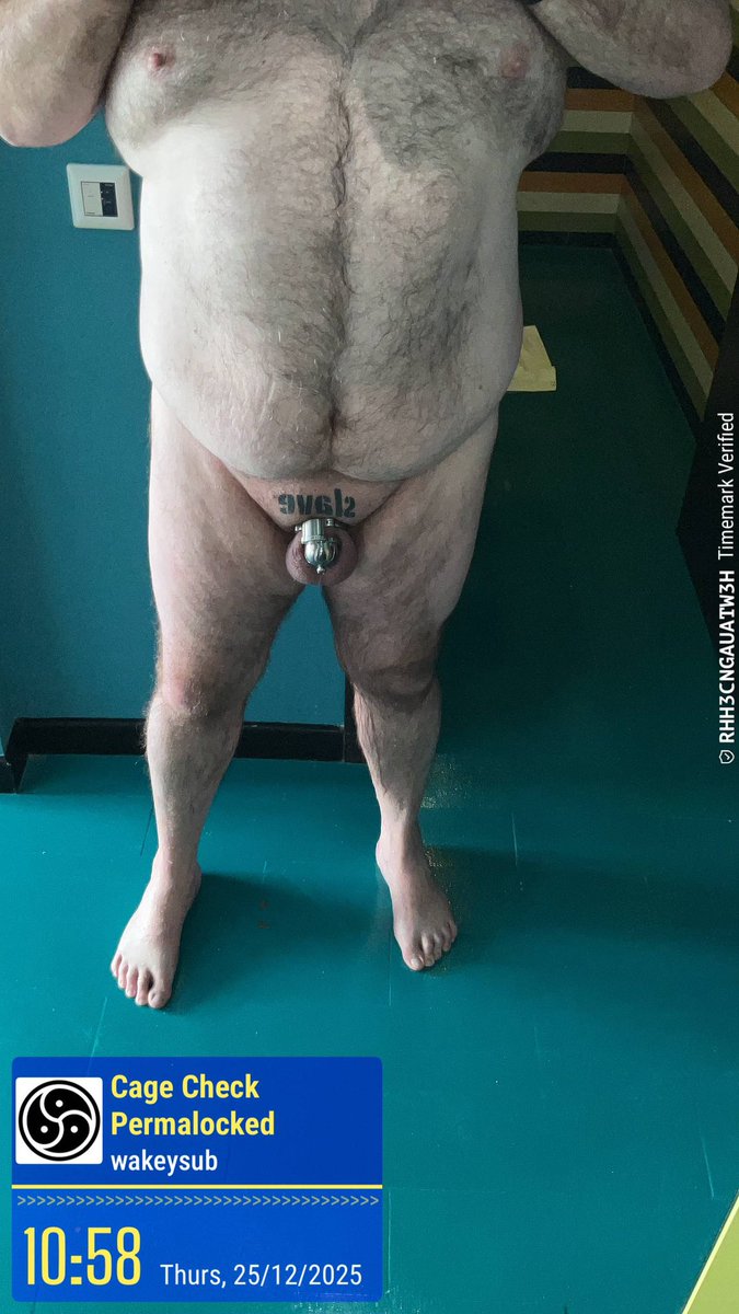 Thank you <a href="/steelwerks/">SteelwerksExtreme</a> for ensuring that I have a full sac for Christmas. Your titanium Short Story has kept me permalocked. 464 days down. #lockedinwerks #teamlocked #gaychastity