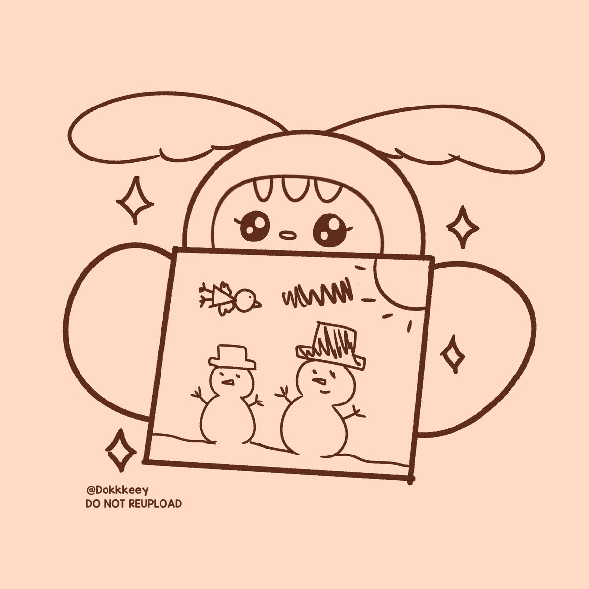 Dokkkeey's tweet photo. Christmas Card❤️🐰🐿️😇 https://t.co/eSz9ki76Jk