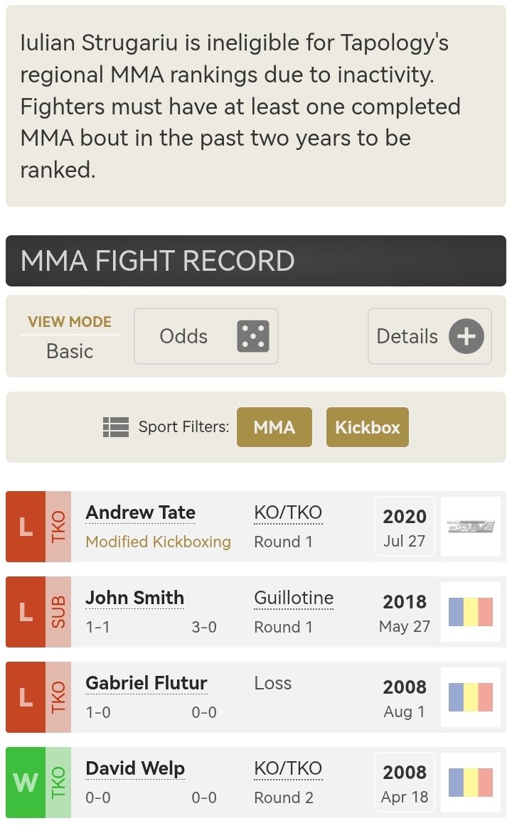 thePAXWAX's tweet image. 🚨Why Andrew Tate chose to fight in 2025?

Because he tried to do what he already done in 2020, STAGED FIGHTS with taxi drivers in the super corrupt arena RXF Romania.

Look to the fight history of his 3 opponents from 2020!

1/3
 tapology.com/fightcenter/fi…