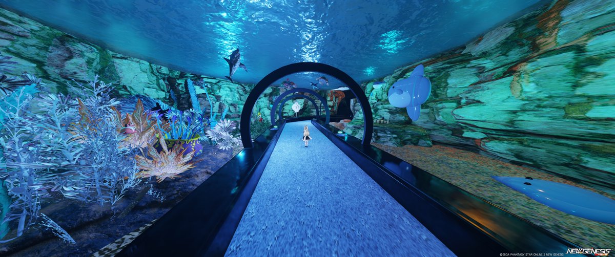 nekomeow_pso2's tweet image. NGS Ship10 
ネルコタン水族館　CS番号　797247 033935
CSで水族館作ってみましたー！
ユーイさん遊びに来てにゃー！
#NGSクリスマス生放送2025