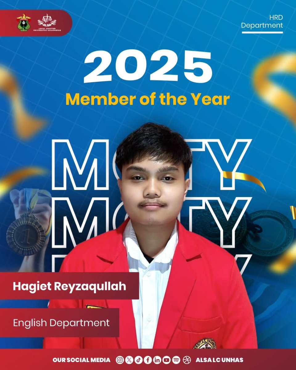 Warmest Greetings, ALSAians!

We're delighted to announce that Hagiet Reyzaqullah from English Department has been chosen as a Member of the Year!

His outstanding progress and contributions throughout the year have been persistently inspiring!