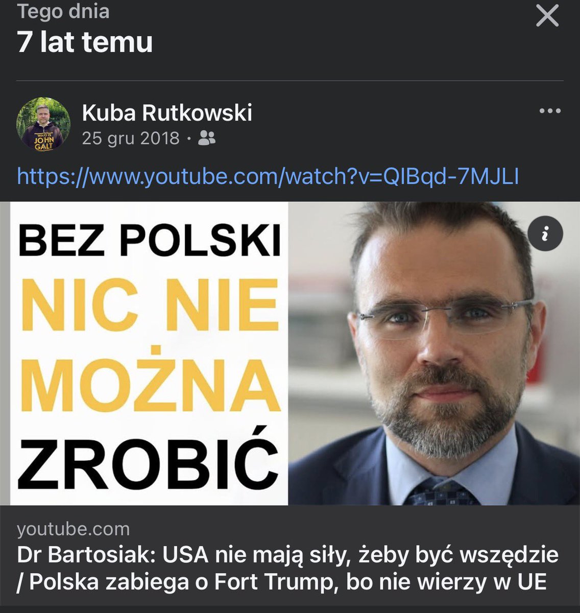 _Rutkowski_'s tweet image. Na Facebooku wyskoczyło mi dziś “memory” sprzed 7 lat od @BartosiakJacek. Jakie to wciąż aktualne, a tyle było szydery polskiego komentariatu.

youtu.be/QIBqd-7MJLI