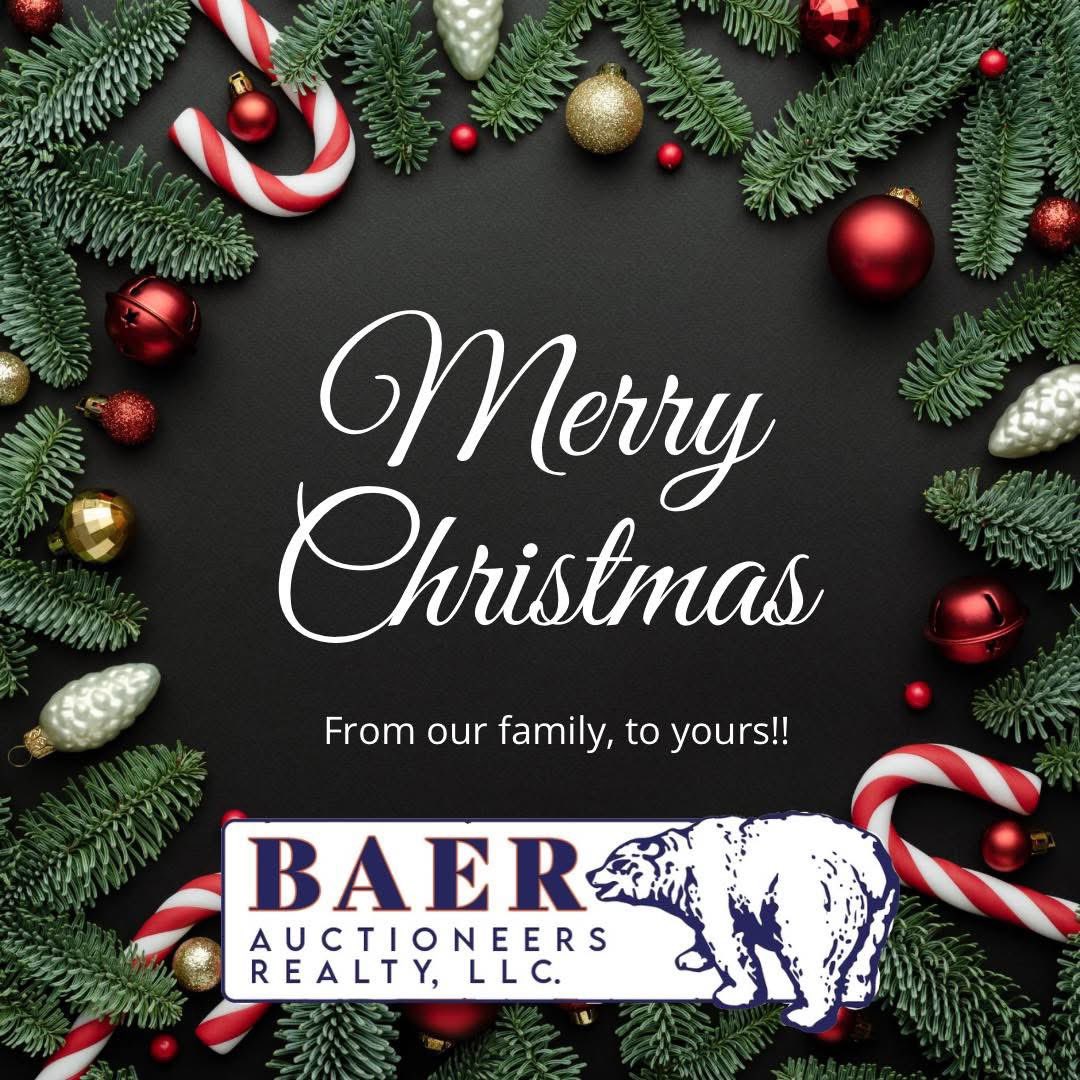 Baer_Auctions's tweet photo. 🎄✨ Merry Christmas from the Baer Auctioneers Family ✨🎄

From our family to yours, we wish you a Christmas filled with warmth, joy, and time well spent with those who matter most.

🎁🎄 Merry Christmas &amp; Happy Holidays! 🎄 https://t.co/mFJHgtDpvQ
