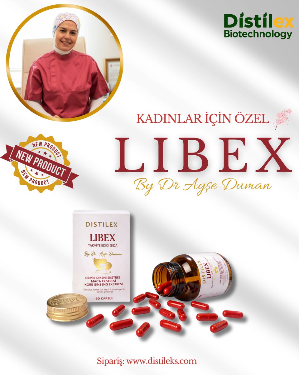 distilex's tweet photo. ✨ Yeni ürünümüz LIBEX by Dr. Ayşe Duman’ı tanıtmanın gururunu yaşıyoruz.

LIBEX by Dr. Ayşe Duman artık tüm satış kanallarımızda sizlerle!
Hemen sipariş verin, LIBEX ile tanışın.

#kadın https://t.co/6X5C01z0oH