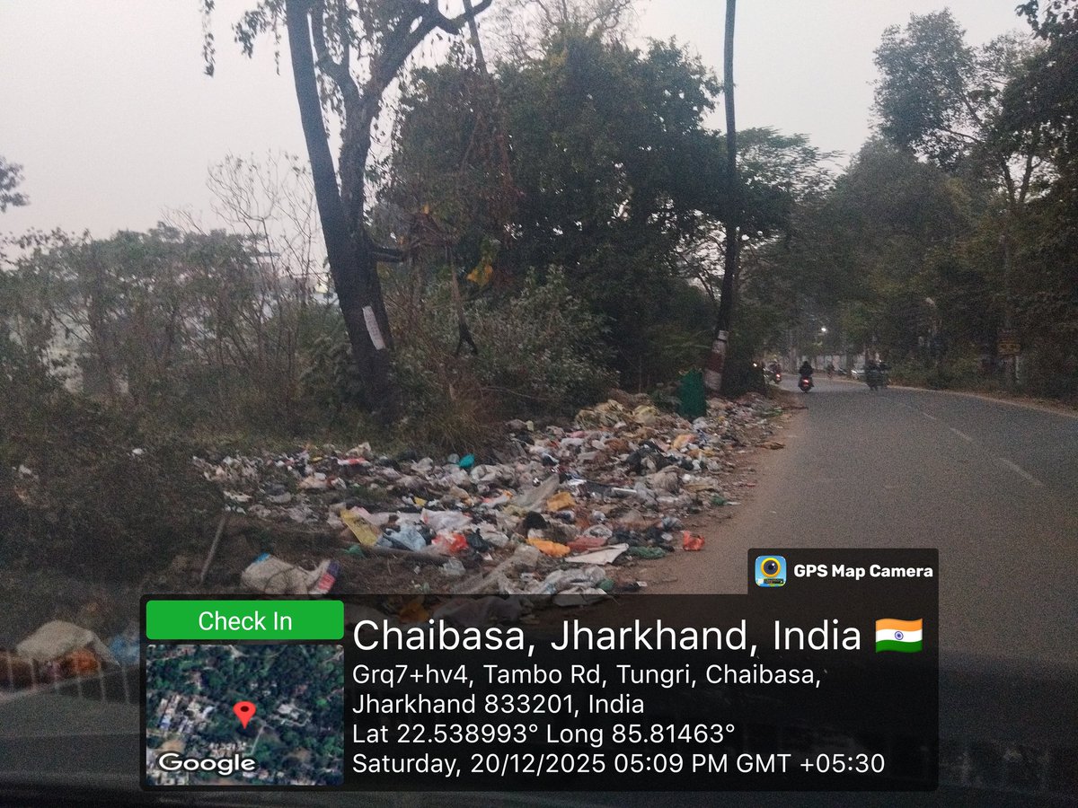 <a href="/DC_Chaibasa/">DC West Singhbhum</a>
Noticing a lot of garbage piled up along the roadside near the Government Officials’ Quarters. Requesting the concerned authorities to please take care of the issue for public health and cleanliness.