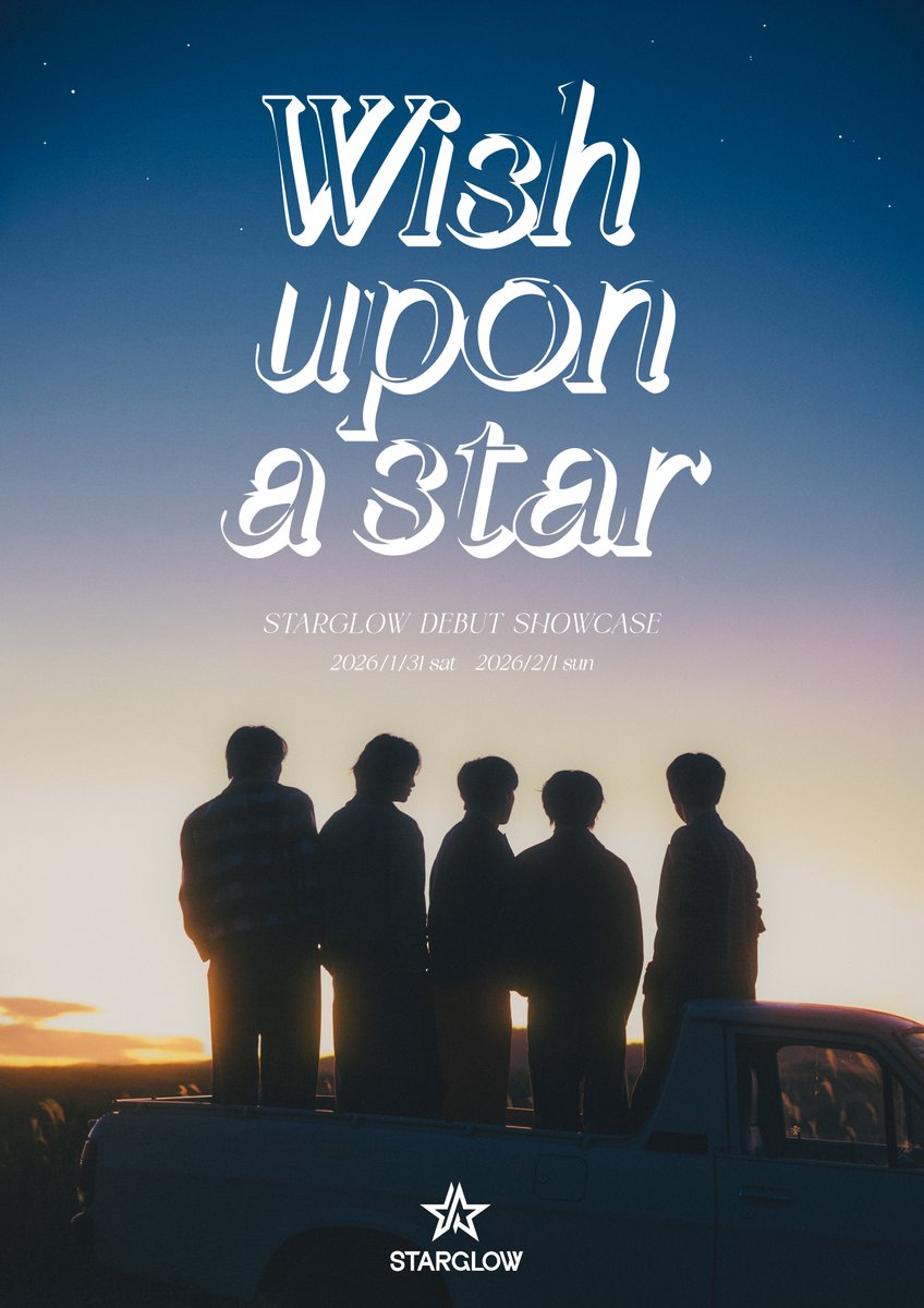 〖 お知らせ🔔〗

￣￣￣￣￣￣￣￣￣￣
📢DEBUT SHOWCASEタイトル決定!!

STARGLOW DEBUT SHOWCASE
『Wish upon a star』✨

- - - - - - - - - - - - - -

📢FC限定ライブ映像の視聴チケット販売開始!!

🎫販売期間：～2/28(土)
🎥視聴期間：2月上旬～2/28(土)

￣￣￣￣￣￣￣￣￣￣