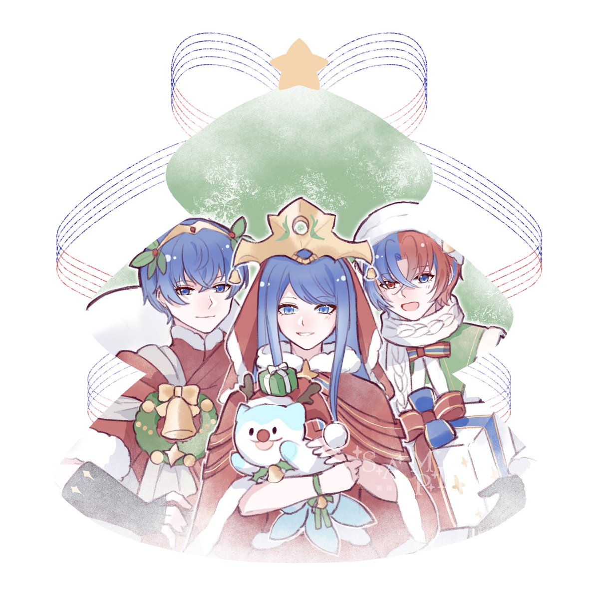 アナエンで展示した
✨🎄クリスマスを過ごす三人🎄✨
　　　✨Merry Christmas ✨