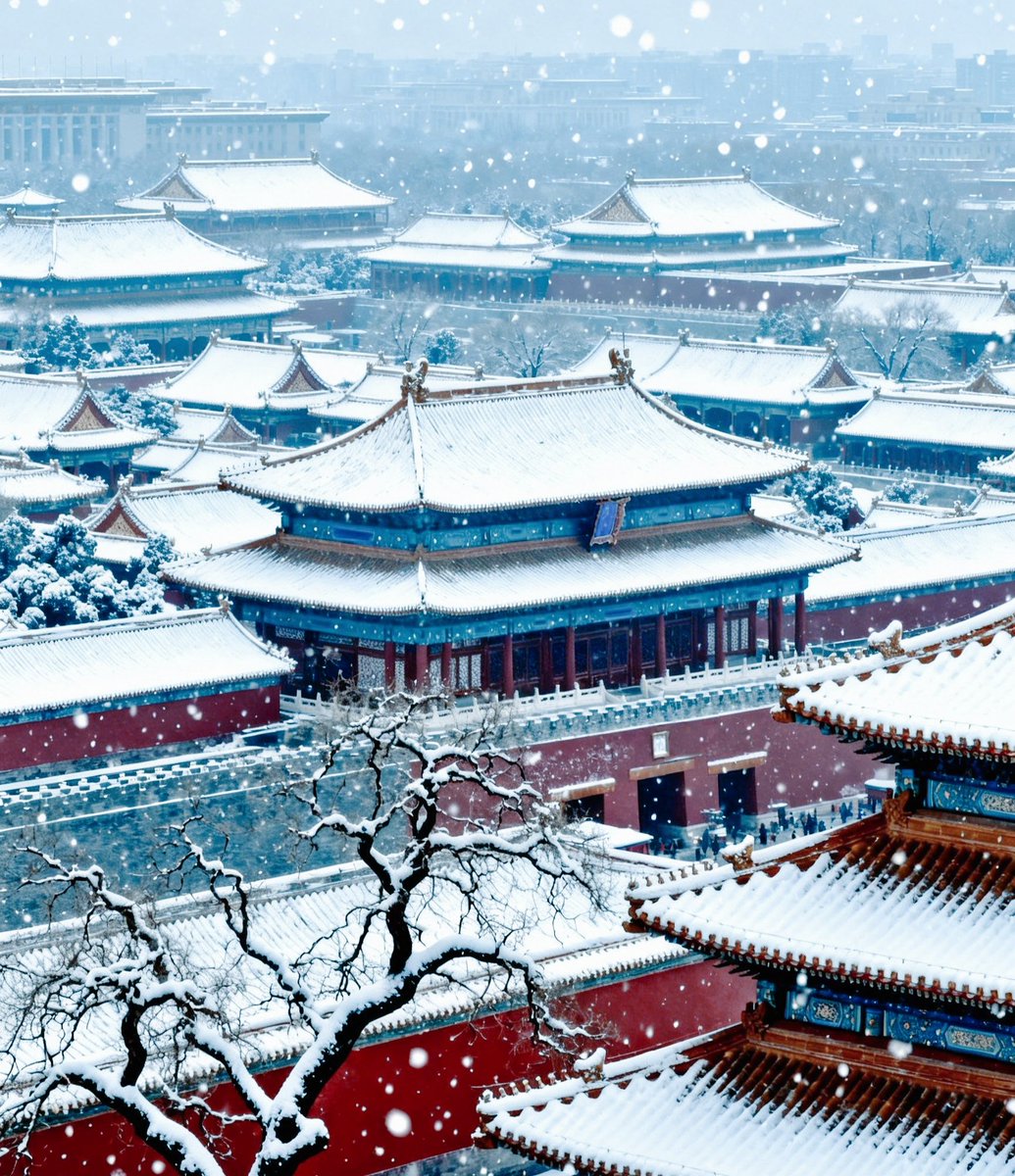 gfzch0193520's tweet photo. 红墙白雪琉璃瓦
诗意邂逅紫禁城
Red walls, white snow, glazed tiles—a poetic encounter with the Forbidden City
＃诗画中国 ＃故宫雪景 https://t.co/32RA6R1PLf