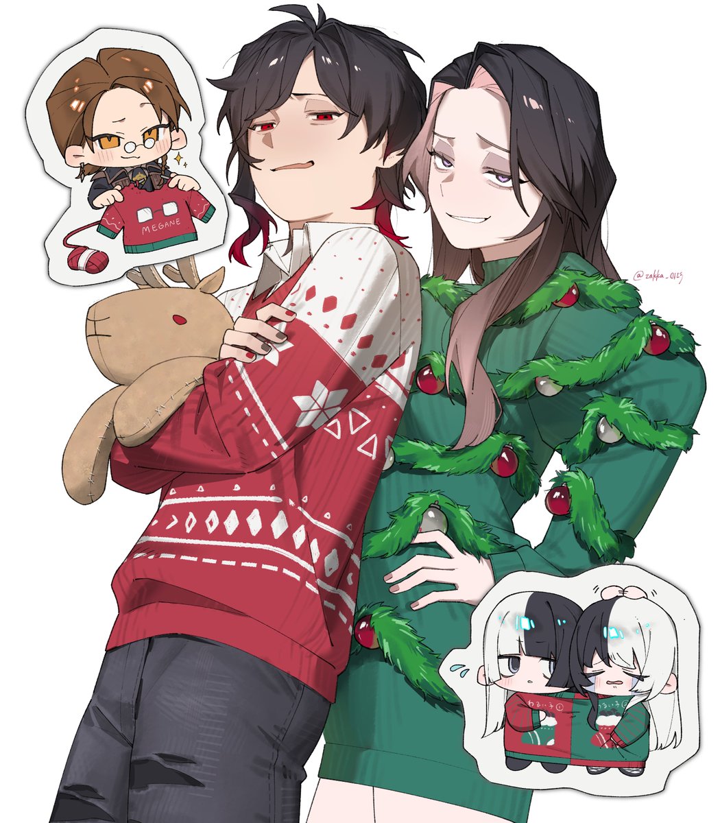 zakka_0123's tweet image. メリークリスマス🎄アグリーセーターストマック家です🎄