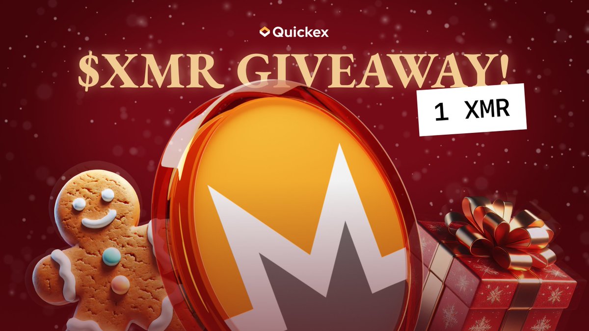 Quickex wishes you a Merry Christmas!  🎅🎄

To celebrate, the Christmas giveaway is here! Win a slice of 1 $XMR. Here's how:

1. Follow us
2. Comment your $XMR address and tag three friends
3. Like and repost 
4. Get lucky!

Celebrate the holidays with us👇