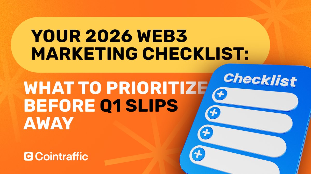 The first weeks of the year decide more than most teams expect. Once Q1 is in full motion, changing direction gets expensive. The smartest Web3 marketers use this window to lock in the basics before scaling anything.

Here’s the order that matters.

✅ Clarify what you’re