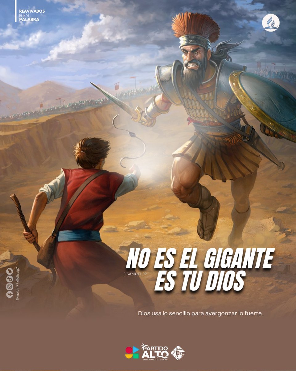 Melbin77's tweet photo. El tamaño del gigante nunca ha sido el problema; el problema es dónde ponemos la mirada.
👉 David no negó la realidad, pero confió en la grandeza de Dios. La fe no elimina los desafíos; los vence. #FeReal #HazloReal
#1Samuel17
#PrimeroDios #rpsp #rbhw #FelizNavidad2025 https://t.co/EEErVGLTdk