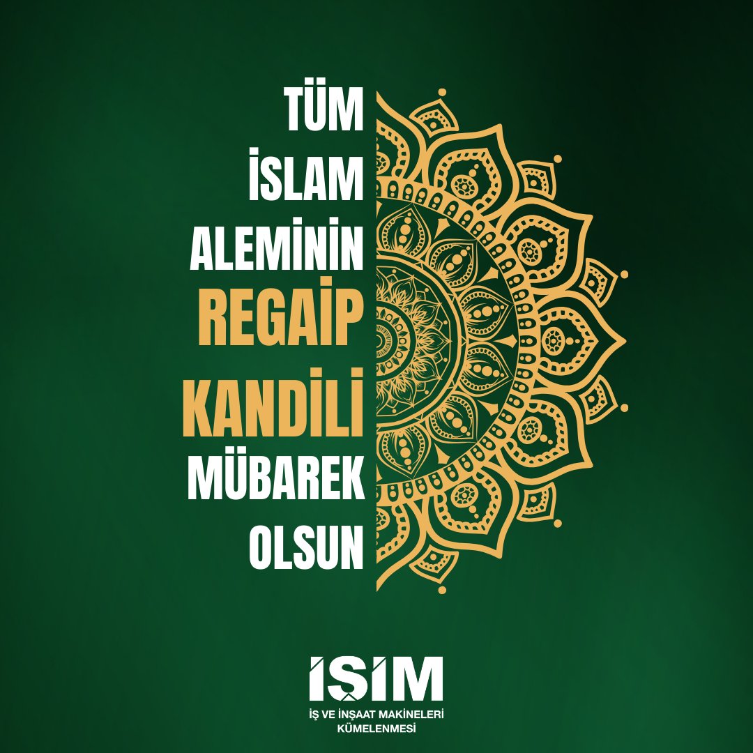 isimkume's tweet photo. Regaip Kandili’nin; birlik ve beraberliğimizi güçlendirmesini, ülkemize ve tüm insanlığa sağlık, huzur ve bereket getirmesini temenni ediyoruz. Regaip Kandilimiz mübarek olsun. https://t.co/7KBb2uHbcz