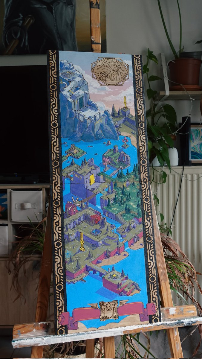 45h de travail sur ce diptyque Tunic !
Fière et fatiguée ❤️