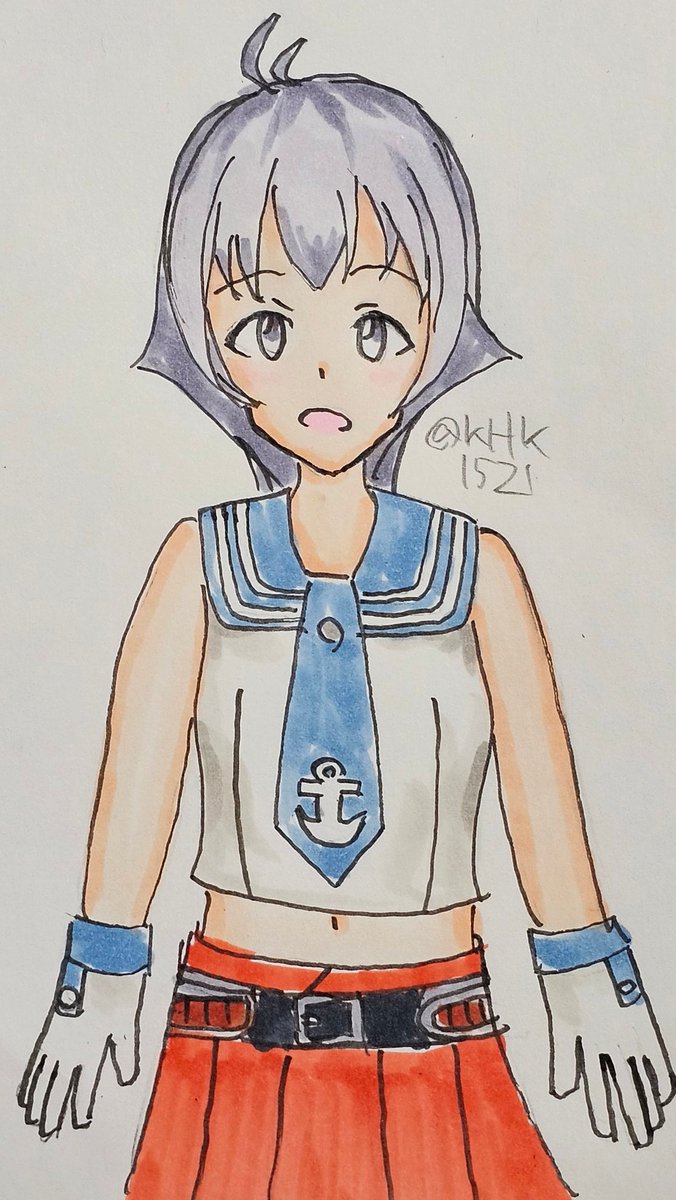 酒匂(艦これ) 「酒匂ちゃん #艦これ版真剣お絵描き60分一本勝負_20251225」|KHK1521のイラスト