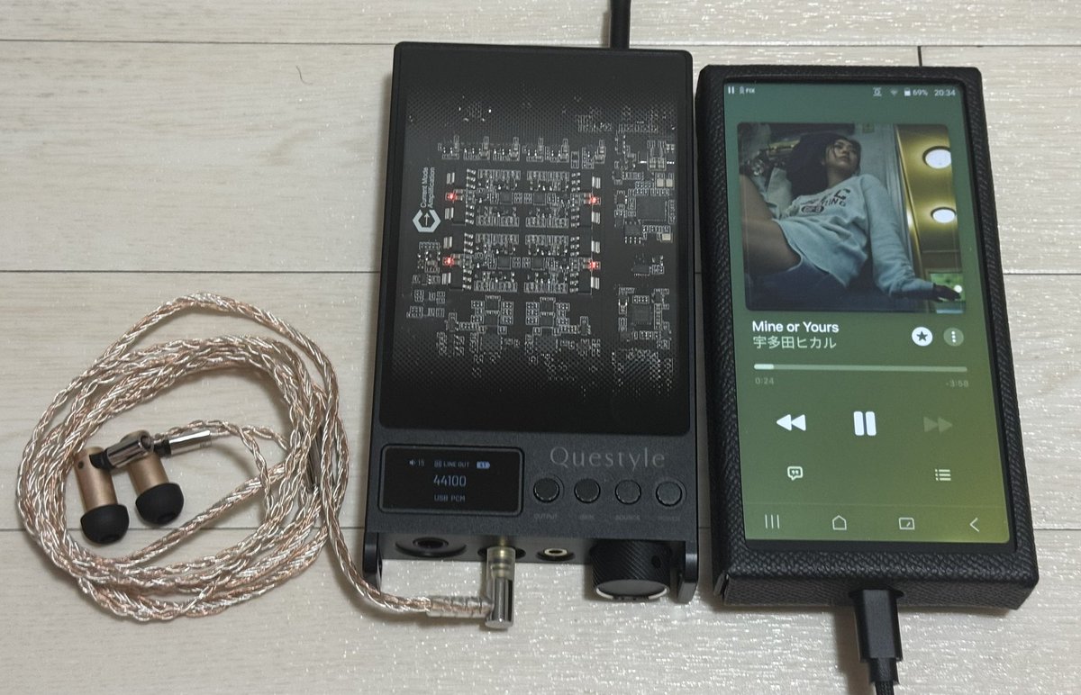 グラデ金魚のイヤホンジャックε( ε•o•)э。゜ グラデ金魚のイヤホンジャックε( ε•o•)э。゜ 柊アヲノ💛🎧