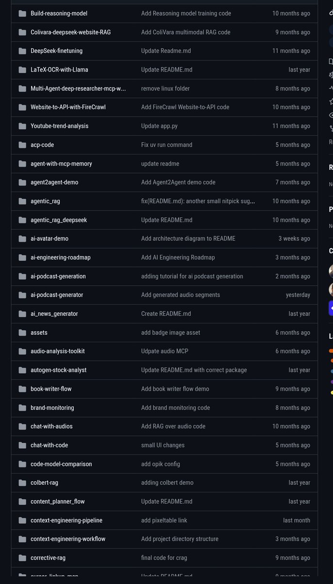 This GitHub repo contains a 75+ projects on AI Engineering.

Everything is 100% open-source, covering

• LLMs and RAGs
• Real-world AI agent applications
• Examples to implement, adapt, and scale in your projects

Link is in replies👇🏻