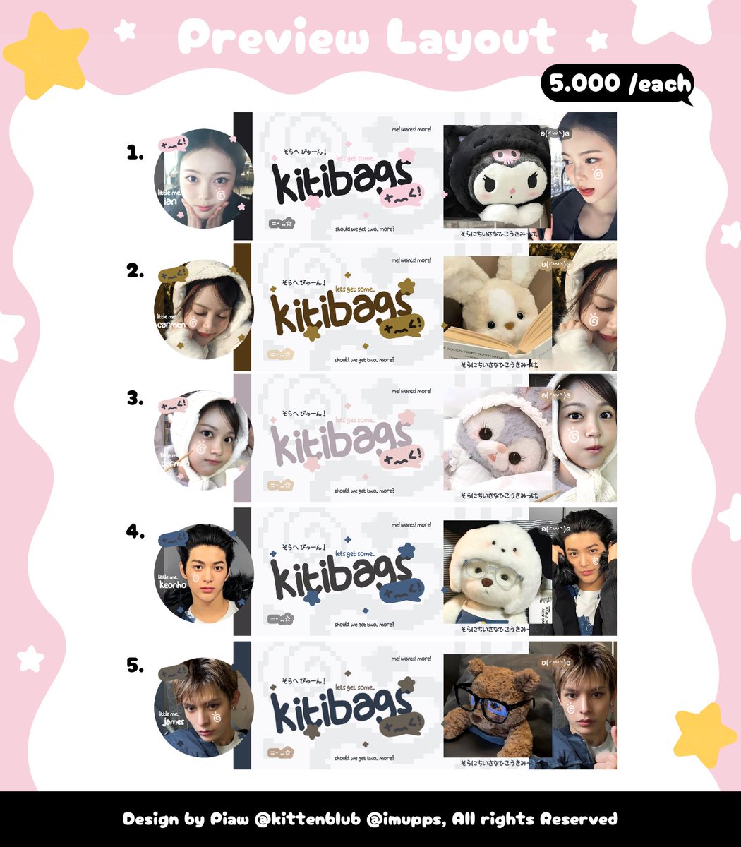 kittenblub's tweet image. 🍮💬 Help RT { Any interaction are appreciated! ✨️ }

🎉 DISKON up to 50% for ALL LAYOUT ready stock SPECIAL NATARU!

📌 Scroll this thread
📌 Harga di pict sudah harga diskon
📌 Bisa take banyak for sponsor / giveaway
📌 Feel free to ask dm💌 grab it fast dear &amp;gt;__&amp;lt;

#zonauang