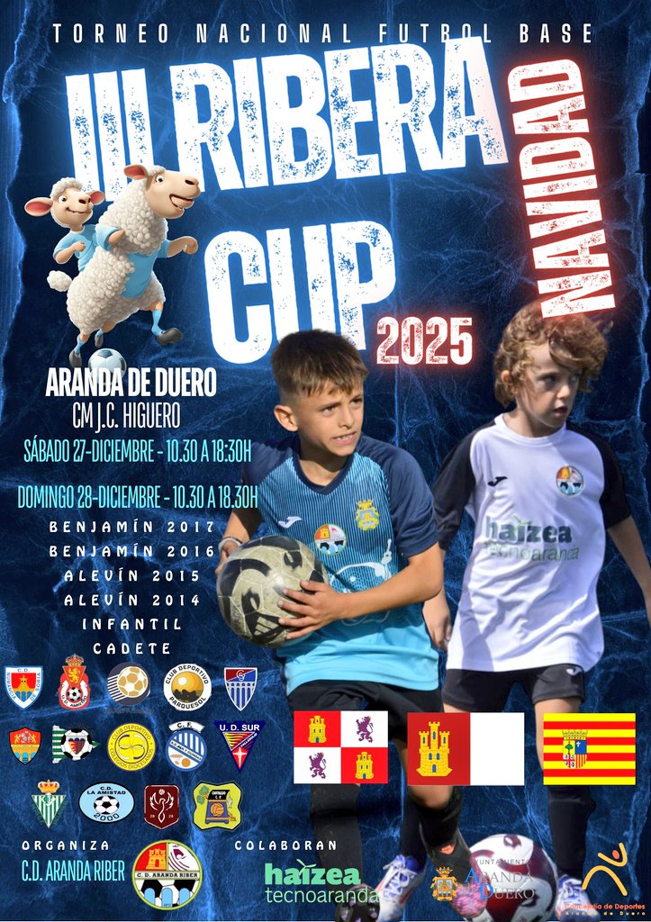 Diegoamartin13's tweet image. 🟠 FÚTBOL

⚽ El @RiberCD organiza este fin de semana (2️⃣7️⃣-2️⃣8️⃣ de diciembre) la 3️⃣' edición del Torneo Nacional de Fútbol Base 'Ribera Cup'

▶️ Junto a los equipos locales del @RiberCD y @1503Cf participan otras 1️⃣3️⃣ escuadras de 3️⃣ Comunidades Autónomas distintas

▶️ La…